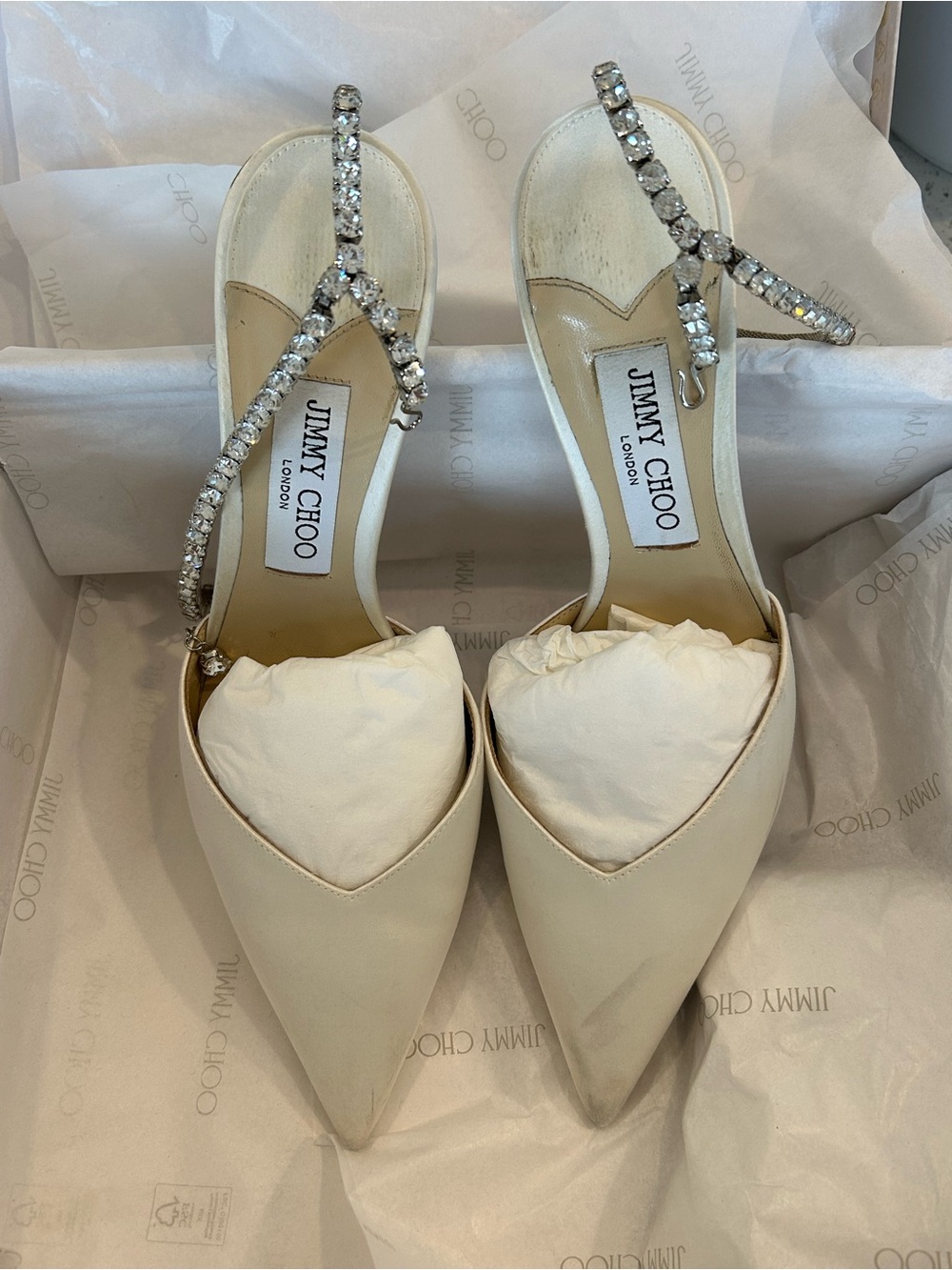 Jimmy Choo Saeda 100 Satin Heels